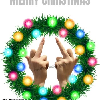 Send a Merry Christmas double-barrel middle finger letter mail prank to someone you love today!