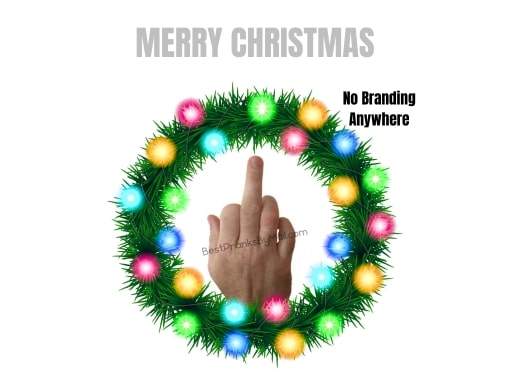 Send someone a middle finger mail prank for Christmas.