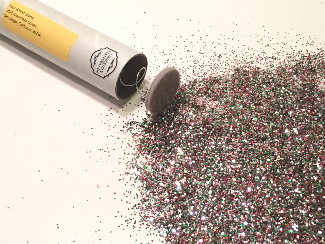 Spring Loaded Glitter Bomb, Glitter Bombs & Anonymous Prank Mail