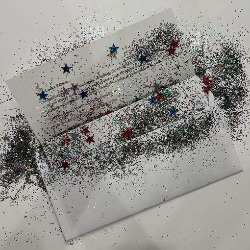 Greeting Card Mail Prank Glitter Bomb 100% ANONYMOUS